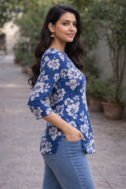 Blue Short Kurti