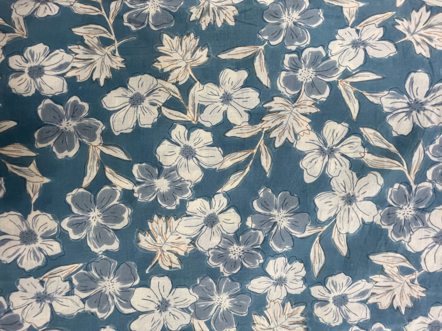 Light Blue White Floral