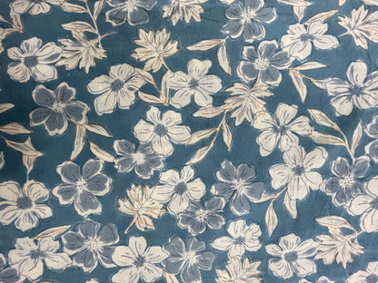 Light Blue White Floral